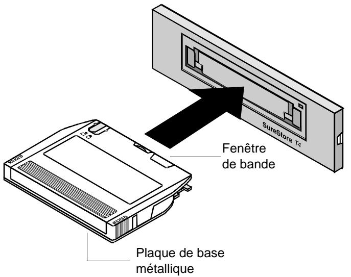 HP SURESTORE T4 TAPE DRIVE - Insertion et retrait de cartouches de bande - 1