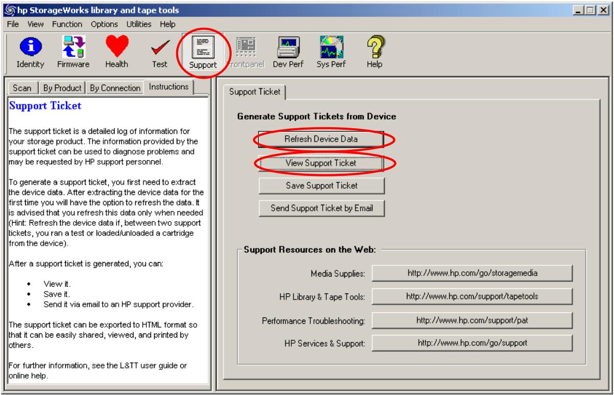 HP C1716C OPTICAL DISK DRIVE - Comment générer un "support ticket" ? - 1