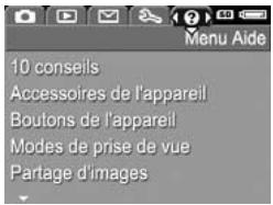 HP PHOTOSMART M517 - Menu de l'appareil photo - 4