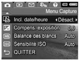 HP PHOTOSMART M517 - Utilisation du Menu Capture - 2