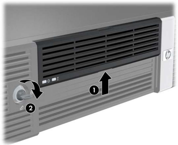 HP RP3000 POINT OF SALE SYSTEM - Verrouillage du volet d'unité - 1