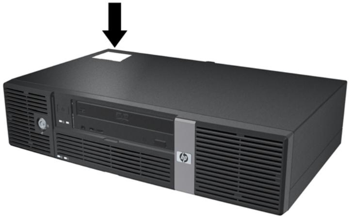 HP RP3000 POINT OF SALE SYSTEM - Emplacement du numero de série - 1