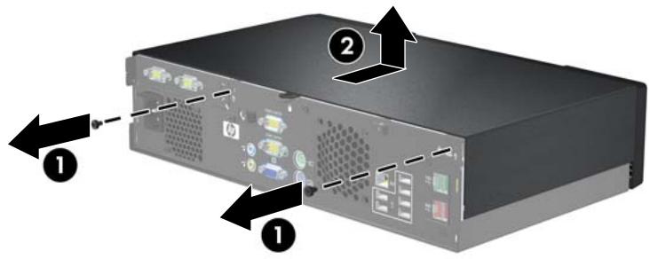 HP RP3000 POINT OF SALE SYSTEM - Retrait du capot de l'ordinateur - 1