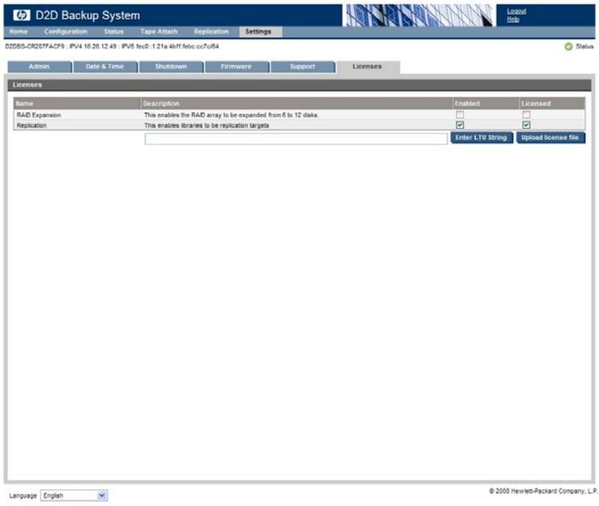 HP STORAGEWORKS D2D4000 BACKUP SYSTEM - Application de la licence d'utilisation - 1