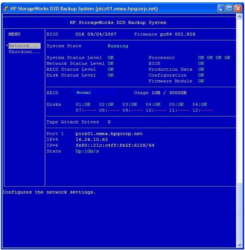 HP STORAGEWORKS D2D4000 BACKUP SYSTEM - Pour connecter la console du système - 2