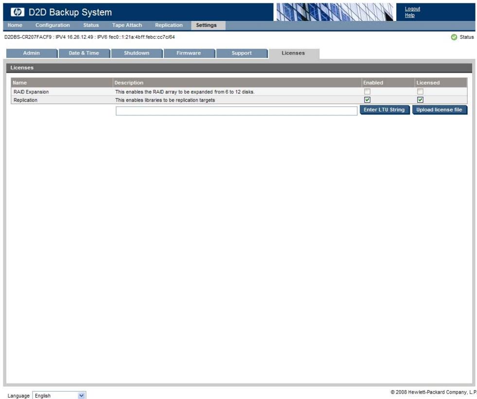 HP STORAGEWORKS D2D4000 BACKUP SYSTEM - Application de la licence d'utilisation (LTU) - 1