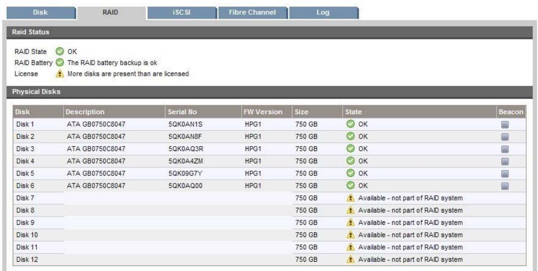 HP STORAGEWORKS D2D4000 BACKUP SYSTEM - Pages Récapitulatif et RAID suite à l'ajout de disques - 2