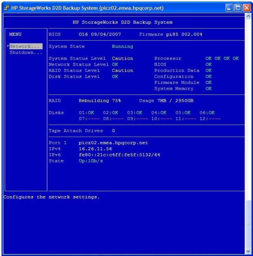 HP STORAGEWORKS D2D4000 BACKUP SYSTEM - Si vous avez une console de système - 1