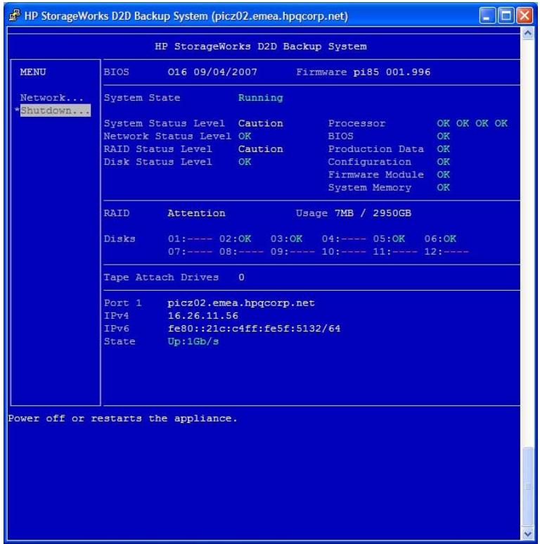 HP STORAGEWORKS D2D4000 BACKUP SYSTEM - Si vous avez une console de système - 1