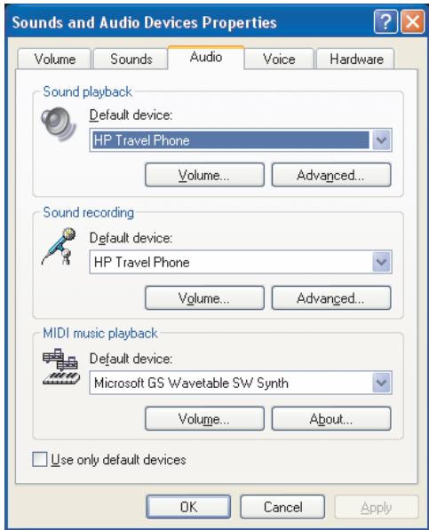 HP TRAVEL PHONE - Rétablissement de vos paramètres audio par défaut - 1