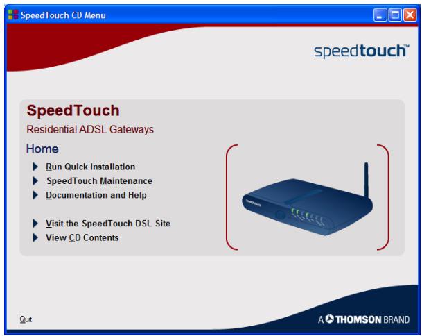 THOMSON SPEEDTOUCH 706 WL - Le CD d'installation du SpeedTouch™ - 1