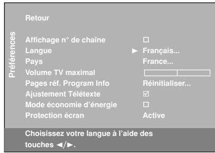THOMSON 27LB220B4 - Personnalisation du téléviseur - 1