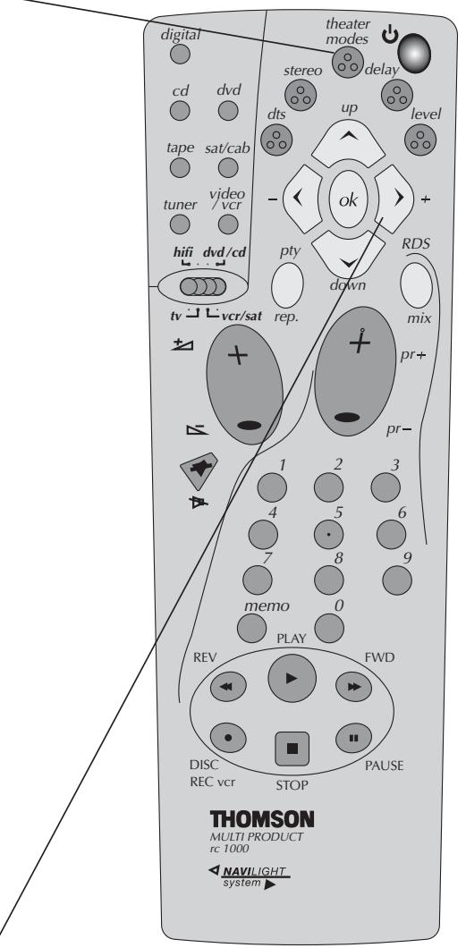 THOMSON DPL2000 - Ajustement de la configuration des haut-parleurs arrrière - 2