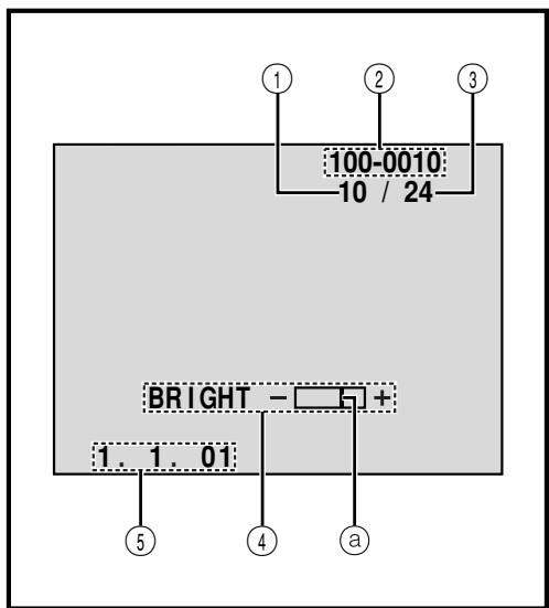 THOMSON VMD140 - Indications de l'écran LCD/du viseur pendant la lecture D.S.C. (VMD130/VMD140 uniquement) - 1