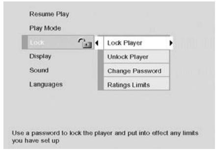 THOMSON CS1200VD - Le Menu Lock (Verrouillage) - 1