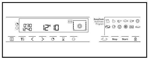 0:30 1240 12" 10 EasyCook Automatic Program Stop Start