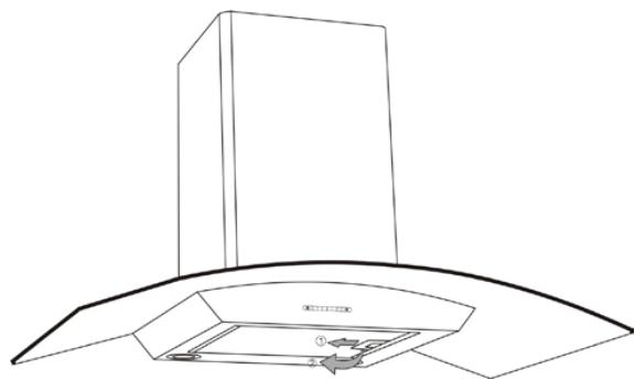 BRANDT AD 1186 X - - Dismantling the filter cartridge - 1