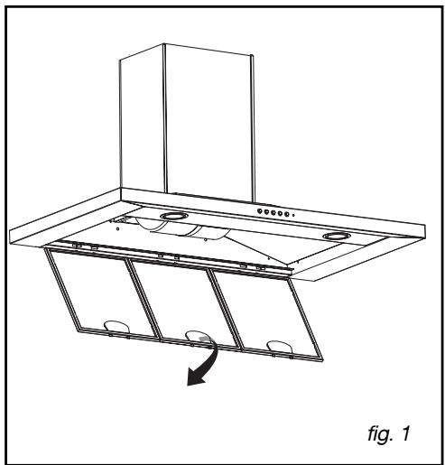 BRANDT AD658XC1 - - Desmontaje del filtro modular (fig. 1) - 1