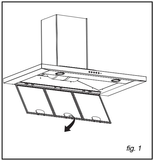 BRANDT AD769BE1 - - Desmontagem do filtro cassete (fig.1) - 1