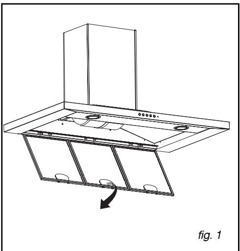 BRANDT AD769WE1 - - Demontage van de filtercassette (fig.1) - 1