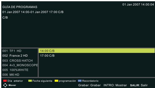 BRANDT B3228HD - GUIA DE PROGRAMAS (En el modo DTV) - 1
