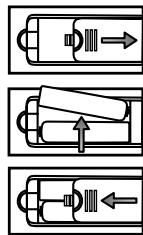 BRANDT B3228HD - Batterijen in de afstandsbediening zetten - 1