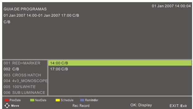 BRANDT B3228HD - PROGRAM GUIDE (In DTV mode) - 1