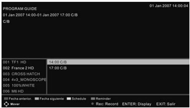 BRANDT B4027FHD - PROGRAM GUIDE (En el modo DTV) - 1
