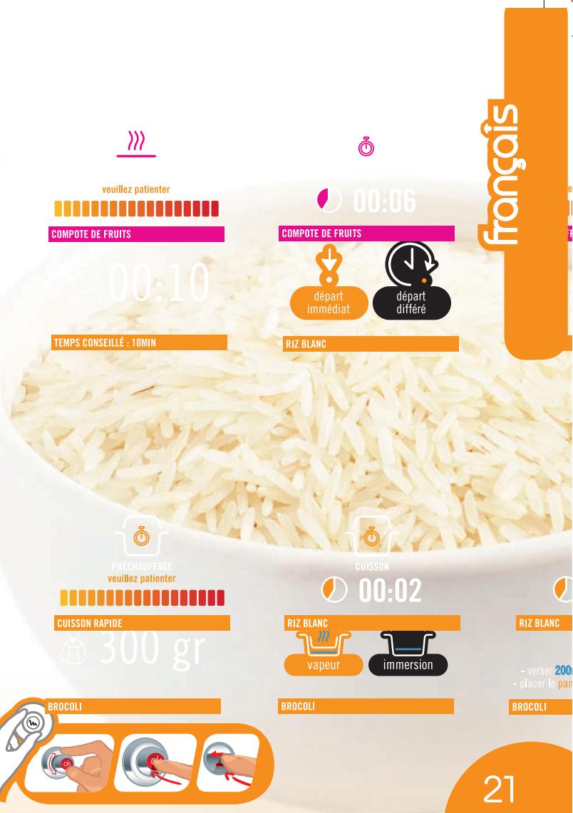 MOULINEX COOKEO CE701100 - recette ingrédients riz blanc - 15