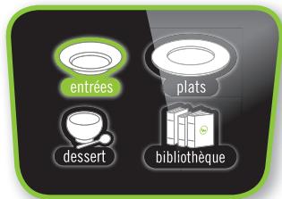 entrées plats dessert bibliothèque