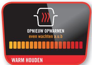OPNIEUW OPWARMEN even wachten a.u.b WARM HOUDED