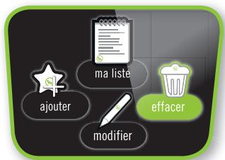 ma liste ajouter effacer modifier