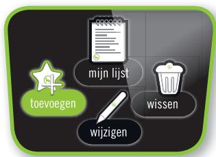 toevoegen mijn lijst wissen wijzigen