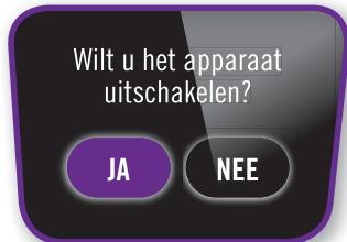 Wilt u het apparaat uitschakelen? JA NEE