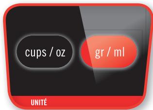 cups / oz gr / ml UNITÉ