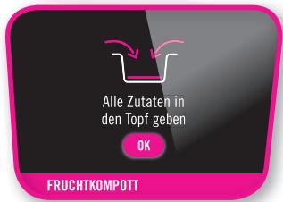 Alle Zutaten in den Topf geben OK FRUCHTKOMPOTT