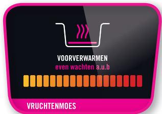 VOORVERWARMEN even wachten a.u.b VRUCHTENMOES