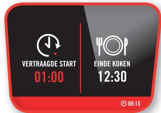 VERTRAAGDE START 01:00 EINDE KOKEN 12:30 08:15
