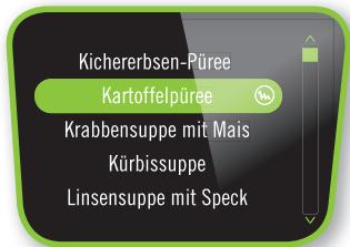 Kichererbsen-Püree Kartoffelpüree Krabbensuppe mit Mais Kürbissuppe Linsensuppe mit Speck