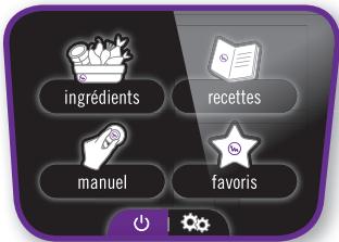 ingrédients recettes manuel favoris