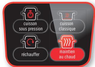 cuisson sous pression cuisson classique réchauffer maintien au chaud