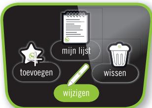 mijn lijst toevoegen wissen wijzigen