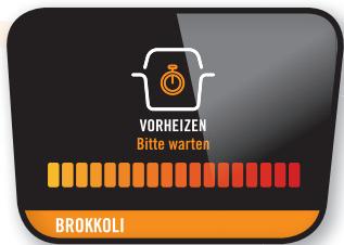 VORHEIZEN Bitte warten BROKKOLI