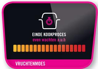 EINDE KOOKPROCES even wachten a.u.b VRUCHTENMOES