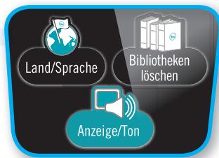 Land/Sprache Bibliotheken löschen Anzeige/Ton