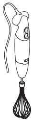 MOULINEX HB 7001 - Using the whisk: - 1
