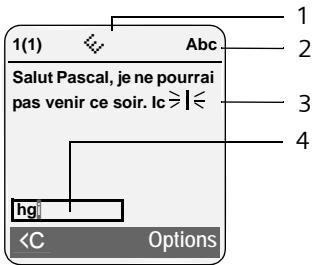 SIEMENS ATON CL700 IP - Rédaction de SMS (avec la saisie intuitive) - 1