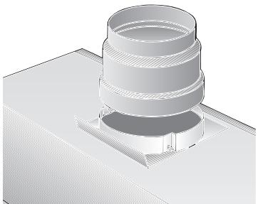 SIEMENS LI23031/03 - INSTALLATION INSTRUCTIONS - Connecting the 100mm exhaust-air pipe: - 1