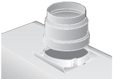SIEMENS LI23031/04  - INSTALLATION INSTRUCTIONS - Raccordement du tuyau d'évacuation de l'air vicié, 100mm - 1