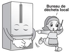 LG GR-F218ULJA - Quand vous voulez jeter le réfrigerateur contactez le bureau de décharge des objets importants. - 1